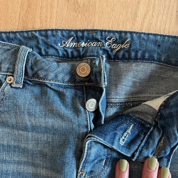 Vintage American Eagle Cut-Off Jean Mini Skirt Size 8 - Picture 7 of 7